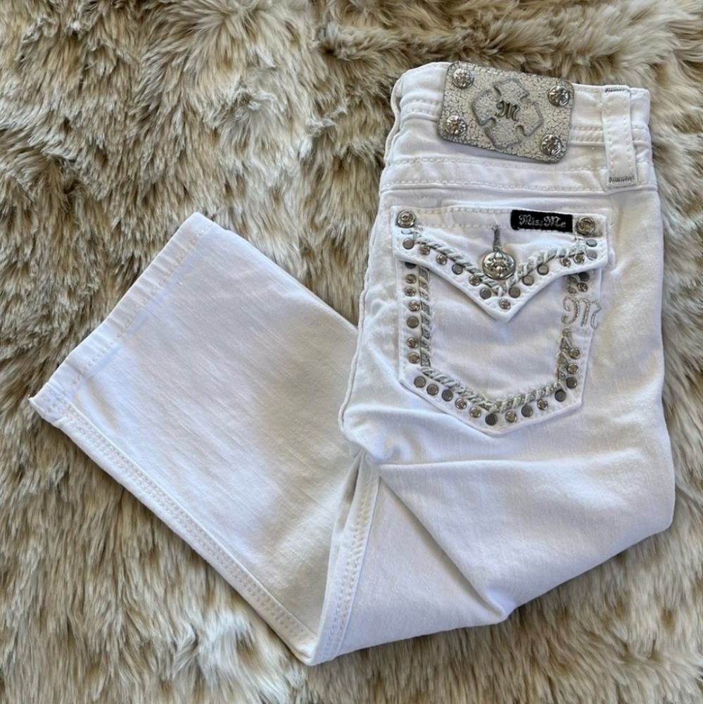Miss Me Girls Cuffed Capri Size 10